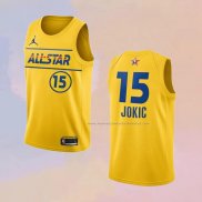 Camiseta All Star 2021 Denver Nuggets Nikola Jokic NO 15 Oro