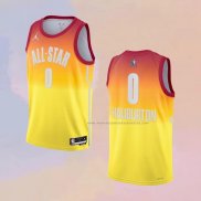 Camiseta All Star 2023 Indiana Pacers Tyrese Haliburton NO 0 Naranja