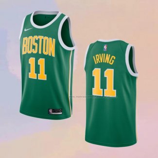 Camiseta Boston Celtics Kyrie Irving NO 11 Earned 2018-19 Verde