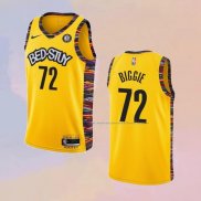 Camiseta Brooklyn Nets Biggie NO 72 Ciudad 2020-21 Amarillo