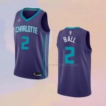 Camiseta Charlotte Hornets LaMelo Ball NO 2 Statement 2020-21 Violeta