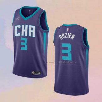 Camiseta Charlotte Hornets Terry Rozier III NO 3 Statement Edition Violeta