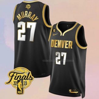 Camiseta Denver Nuggets Jamal Murray NO 27 Ciudad 2023 NBA Finals Negro