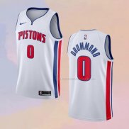 Camiseta Detroit Pistons Andre Drummond NO 0 Association Blanco