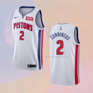 Camiseta Detroit Pistons Cade Cunningham NO 2 Association Blanco