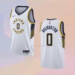 Camiseta Indiana Pacers Tyrese Haliburton NO 0 Icon 2022-23 Blanco