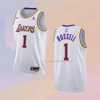 Camiseta Los Angeles Lakers D'Angelo Russell NO 1 Association 2022-23 Blanco