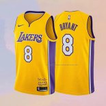 Camiseta Los Angeles Lakers Kobe Bryant NO 8 Retirement 2017-18 Oro