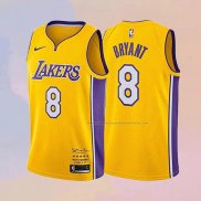 Camiseta Los Angeles Lakers Kobe Bryant NO 8 Retirement 2017-18 Oro