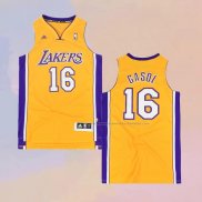 Camiseta Los Angeles Lakers Pau Gasol NO 16 Icon Amarillo