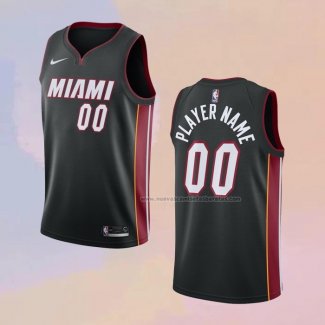 Camiseta Miami Heat Personalizada Icon Negro