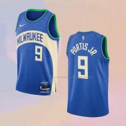 Camiseta Milwaukee Bucks Bobby Portis NO 9 Ciudad 2023-24 Azul