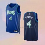 Camiseta Minnesota Timberwolves Jaylen Nowell NO 4 Ciudad 2021-22 Azul