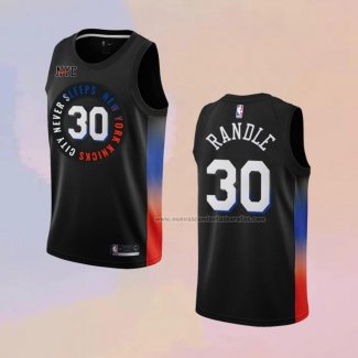 Camiseta New York Knicks Julius Randle NO 30 Ciudad 2020-21 Negro