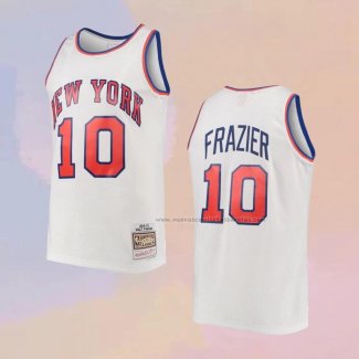 Camiseta New York Knicks Walt Frazier NO 10 Mitchell & Ness Blanco