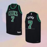 Camiseta Nino Boston Celtics Jaylen Brown NO 7 Statement Negro