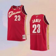 Camiseta Nino Cleveland Cavaliers LeBron James NO 23 Mitchell & Ness 2003-04 Rojo