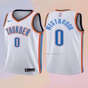 Camiseta Nino Oklahoma City Thunder Russell Westbrook NO 0 Association 2017-18 Blanco