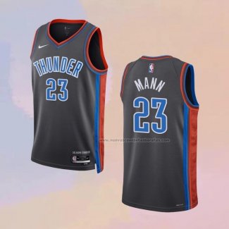 Camiseta Oklahoma City Thunder Tre Mann NO 23 Ciudad 2022-23 Gris