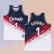 Camiseta Orlando Magic Anfernee Hardaway NO 1 Independence Day Mitchell & Ness Blanco