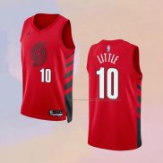 Camiseta Portland Trail Blazers Nassir Little NO 10 Statement 2022-23 Rojo