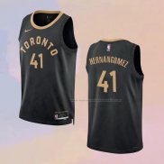 Camiseta Toronto Raptors Juancho Hernangomez NO 41 Ciudad 2022-23 Negro