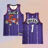 Camiseta Toronto Raptors Tracy Mcgrady NO 1 Classic Edition Violeta