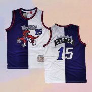 Camiseta Toronto Raptors Vince Carter NO 15 Split Edition Violeta Blanco