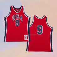 Camiseta USA 1984 Michael Jordan NO 9 Rojo