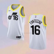 Camiseta Utah Jazz Simone Fontecchio NO 16 Association 2022-23 Blanco