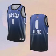 Camiseta All Star 2023 Portland Trail Blazers Damian Lillard NO 0 Azul