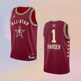 Camiseta All Star 2024 Los Angeles Clippers James Harden NO 1 Rojo