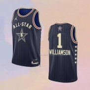 Camiseta All Star 2024 New Orleans Pelicans Zion Williamson NO 1 Azul