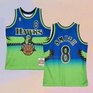 Camiseta Atlanta Hawks Steve Smith NO 8 Mitchell & Ness 1996-97 Verde