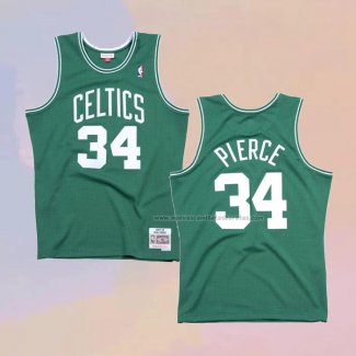 Camiseta Boston Celtics Paul Pierce NO 34 Hardwood Classics Throwback Verde