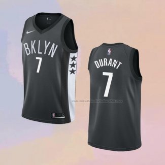 Camiseta Brooklyn Nets Kevin Durant NO 7 Statement Negro