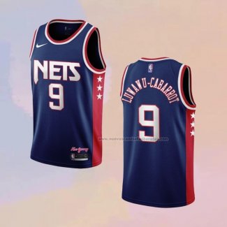 Camiseta Brooklyn Nets Timothe Luwawu-Cabarrot NO 9 Ciudad 2021-22 Azul