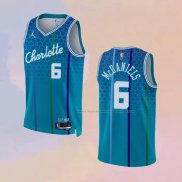 Camiseta Charlotte Hornets Jalen McDaniels NO 6 Ciudad 2021-22 Azul