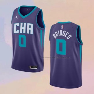 Camiseta Charlotte Hornets Miles Bridges NO 0 Statement 2020-21 Violeta