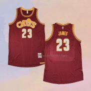 Camiseta Cleveland Cavaliers LeBron James NO 23 Mitchell & Ness 2015-16 Rojo