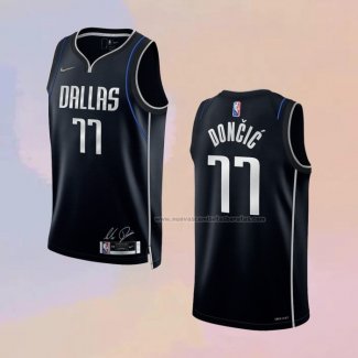 Camiseta Dallas Mavericks Luka Doncic NO 77 Select Series Negro