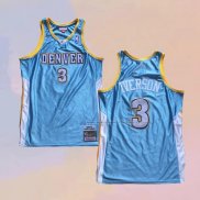 Camiseta Denver Nuggets Allen Iverson NO 3 Retro Azul