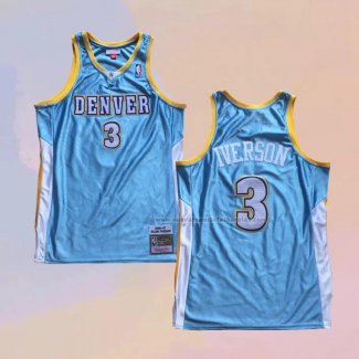 Camiseta Denver Nuggets Allen Iverson NO 3 Retro Azul