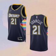 Camiseta Denver Nuggets Petr Cornelie NO 21 Ciudad 2021-22 Azul