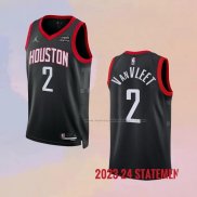 Camiseta Houston Rockets Fred Vanvleet NO 2 Statement 2023-24 Negro