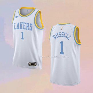 Camiseta Los Angeles Lakers D'Angelo Russell NO 1 Classic 2022-23 Blanco