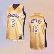 Camiseta Los Angeles Lakers Kobe Bryant NO 8 Primera Mitchell & Ness Oro