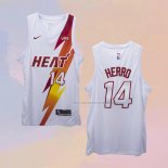 Camiseta Miami Heat Tyler Herro NO 14 Fashion Royalty Blanco