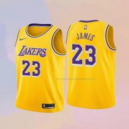 Camiseta Nino Los Angeles Lakers Lebron James NO 23 Icon Amarillo