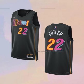 Camiseta Nino Miami Heat Jimmy Butler NO 22 2021-22 Ciudad Negro